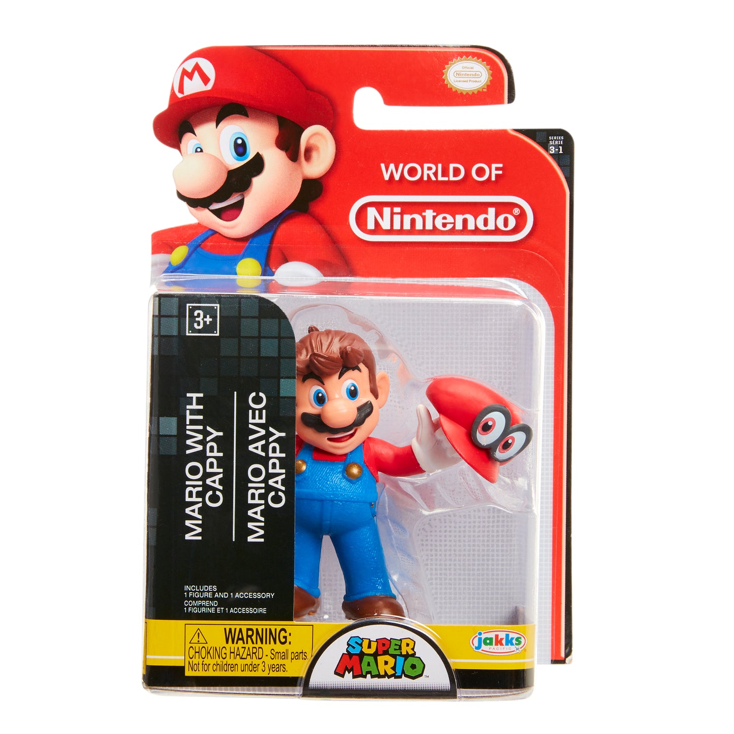 Figura de Mario con Cappy de World of Nintendo Super Mario de 2,5"