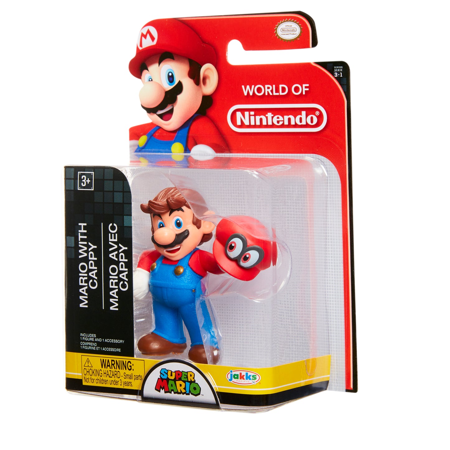Figura de Mario con Cappy de World of Nintendo Super Mario de 2,5"