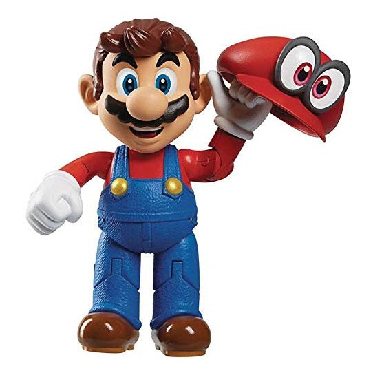 Figura de acción de Mario Odyssey de World of Nintendo de 4" con Cappy