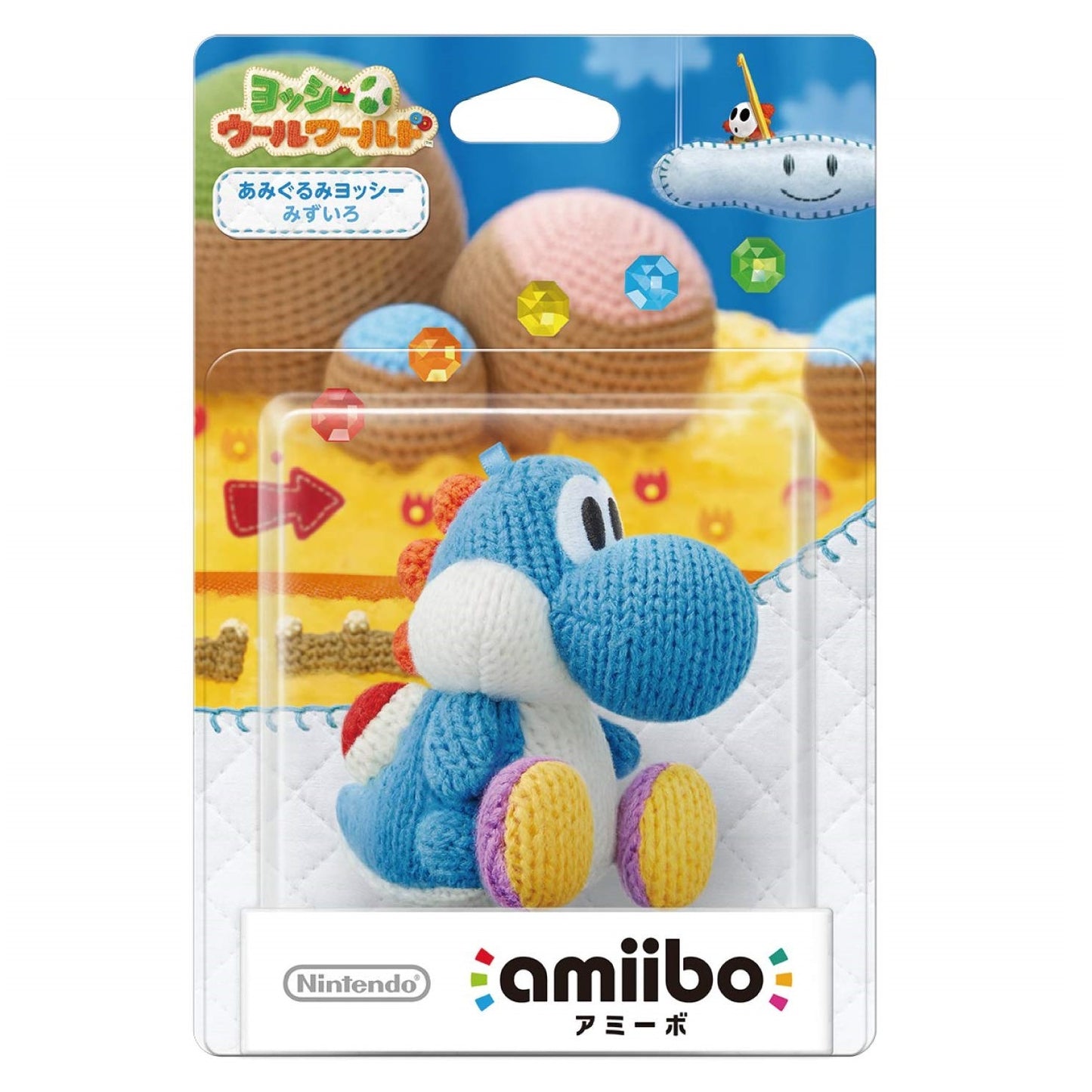 Blue Yarn Yoshi Amiibo