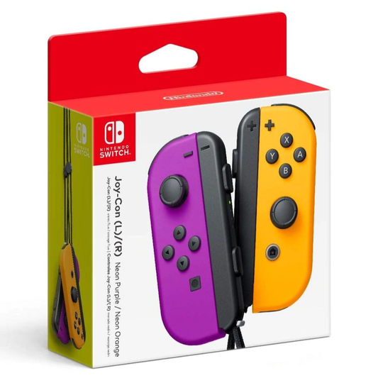 Switch Joy-Con morado neón y naranja neón